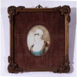 John Thirtle (1777-1839), The artist's mother, portrait miniature, 9 x 7cm