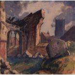 AR Henley Graham Curl (1910-1989), "St Benedict's, Norwich", watercolour, signed and dated 1946