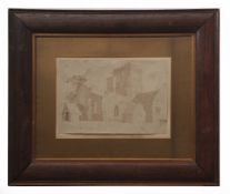 John Sell Cotman (1782-1842), Church Study, pencil and sepia wash, signed and dated 1803 lower left,