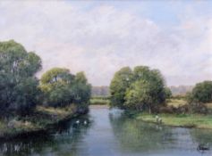 AR Clive Madgwick, RBA (1934-2005), "River Wensum at Ringland", oil on canvas, signed lower right,