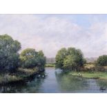 AR Clive Madgwick, RBA (1934-2005), "River Wensum at Ringland", oil on canvas, signed lower right,