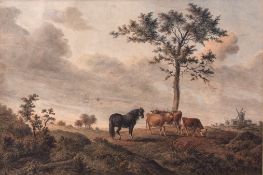 James George Zobel (1792-1881), "Near Colney (Norwich)", watercolour, signed and inscribed lower