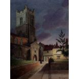 AR Tom Griffiths, FRSA (1902-1990), "St Georges Church, Tombland Alley, Norwich", watercolour,