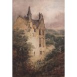 Attributed to John Sell Cotman (1782-1842), Figures by a cottage Watercolour, 26 x 18cm, mounted but