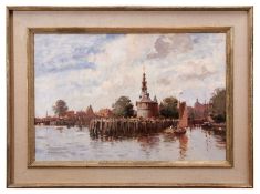 AR Edward Brian Seago, RBA, RWS (1910-1974), "The Watchtower at Hoorn, Holland", oil on canvas,