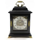 Small 18th century style bracket clock, by Baronet of London, the clock in black ebonised case,
