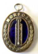 Silver gilt and enamel badge for Norfolk