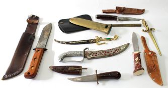 Collection of various ceremonial daggers