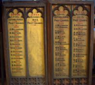 Honour roll for The Oddfellows Lodge No 3443 with names of Grand Masters