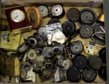 Three boxes of various clock parts and many GEC Bakelite clocks and various parts (3)