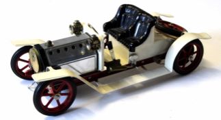 Vintage Mamod live steam car, 40cm long