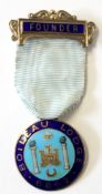 Hallmarked silver gilt enamelled Masonic founder's jewel for the Boileau Lodge No 6862