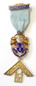 Silver gilt and enamel badge for the Lenne Lodge No 4251