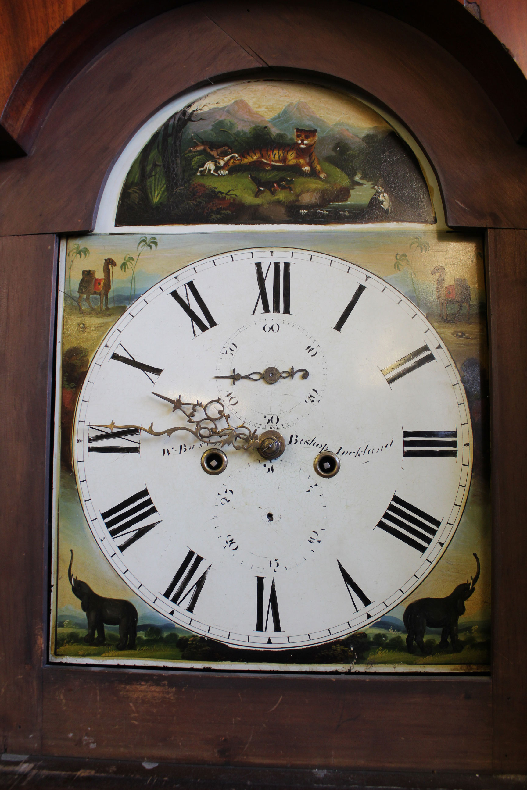 Mid 19th century longcase clock, the dial inscribed "William Buxton, Bishop Auckland", with swan - Image 2 of 2