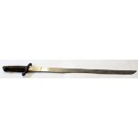 Small sword or dagger, the blade marked "Fabricated di Toledo 1896", in leather scabbard, blade 65cm