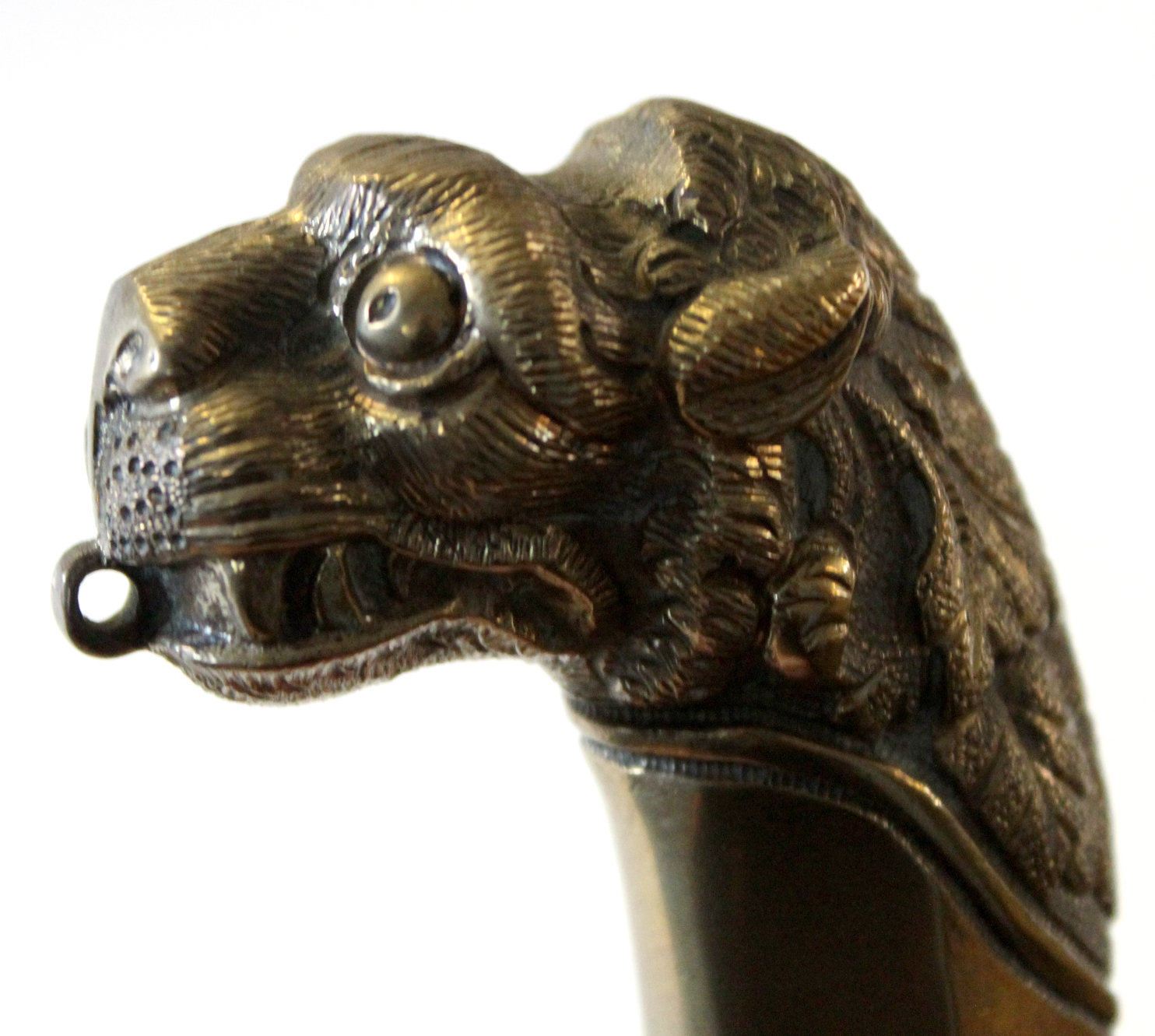 Sabre from the 2nd West India Regiment, the brass pommel modelled as a lion's head, the hilt with - Image 7 of 9