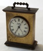 Metal alarm clock, French, by Jaccard, 10cm high