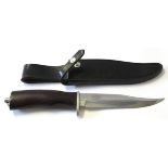 Wilkinson Sword knife in sheath, blade length approx 15cm