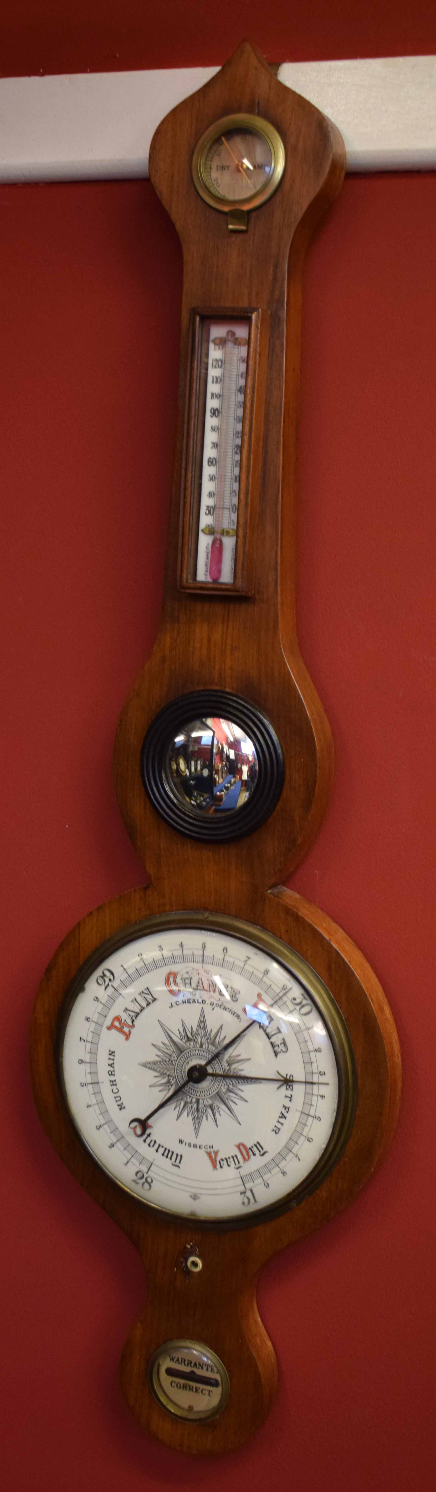 Wheel barometer by Heald Wisbech