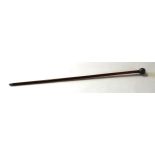 Swagger stick bearing the crest of Royal Army Medical Corps, length approx 65cm