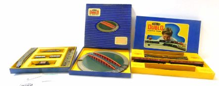 Boxed set of Hornby Dublo electric train set cable railway, with instruction leaflet, together