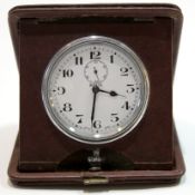 Swiss made 8-day pocket watch in leather case