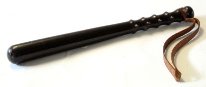 Early 20th century wooden police truncheon