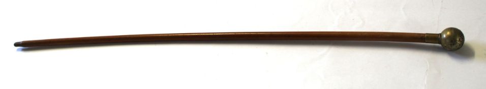 Swagger stick bearing the crest of Royal Army Medical Corps, length approx 65cm