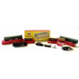 Collection of Hornby Dublo railway accessories including an engine in BR livery No 80054 with box