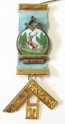 Silver gilt and enamel badge for the Breckland Lodge No 8707