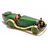 Meccano No 2 construct a car kit, circa 1930s, the car modelled in green and cream, together with