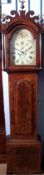 Mid-19th century mahogany and boxwood line inlaid 8-day longcase clock, Wollar & Co, Norwich, the