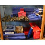 Quantity of model railway track and other accessories including 0 gauge points, a power control unit