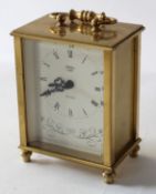 Modern quartz Swiss made carriage clock, 12cm high