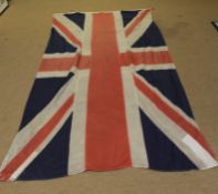 Extremely large and impressive stitched cotton Union flag, width approx 4m, circa mid-20th century