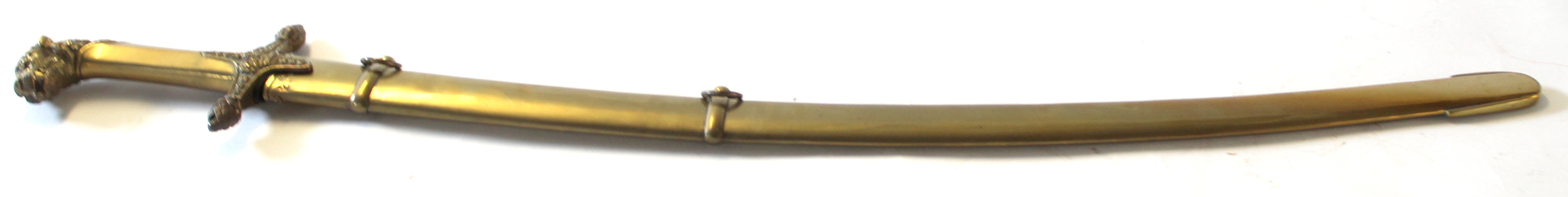 Sabre from the 2nd West India Regiment, the brass pommel modelled as a lion's head, the hilt with - Image 2 of 9