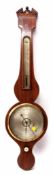 Early 19th century mahogany and boxwood line inlaid wheel barometer, J Sordelli - London, the case