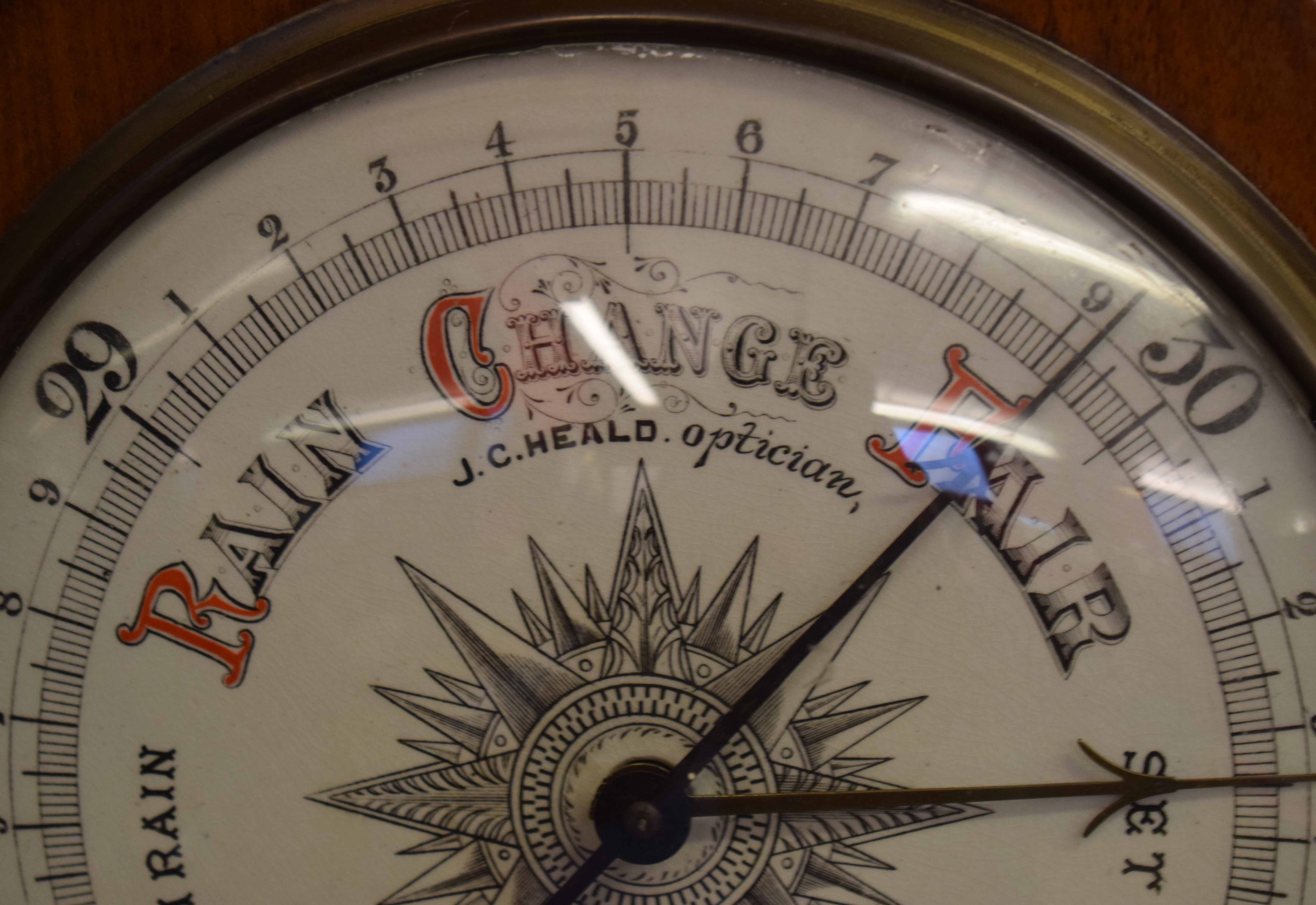 Wheel barometer by Heald Wisbech - Image 2 of 2