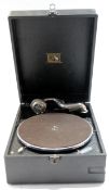HMV Model 97 gramophone in carrying case