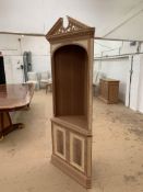 Corner Cabinet, in mahogany finish, from the Grandeur range, requires finishing/polishing.