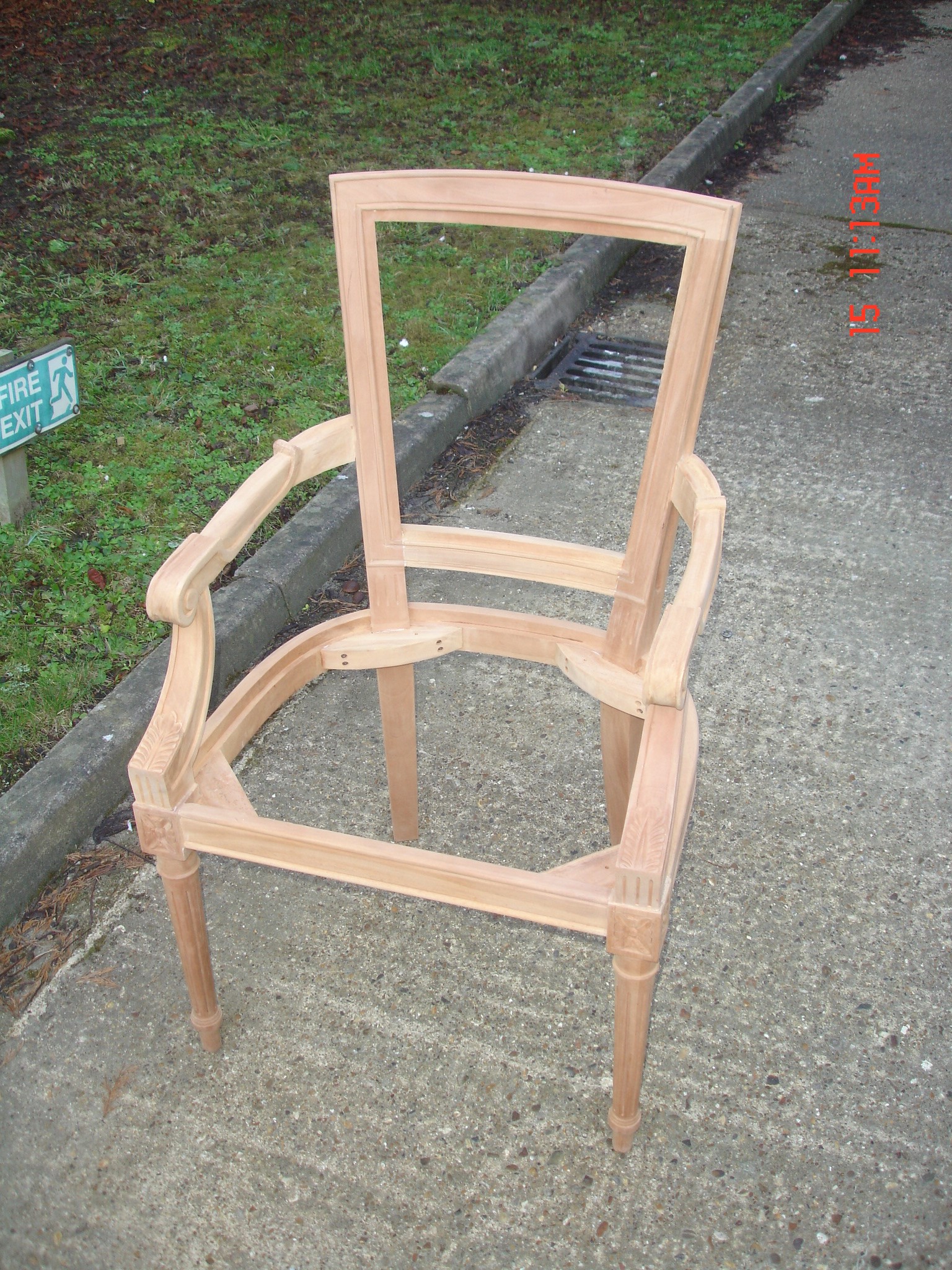 Dining Chair, from the "Corinthian" range, requires finishing/polishing, RRP when finished £922.