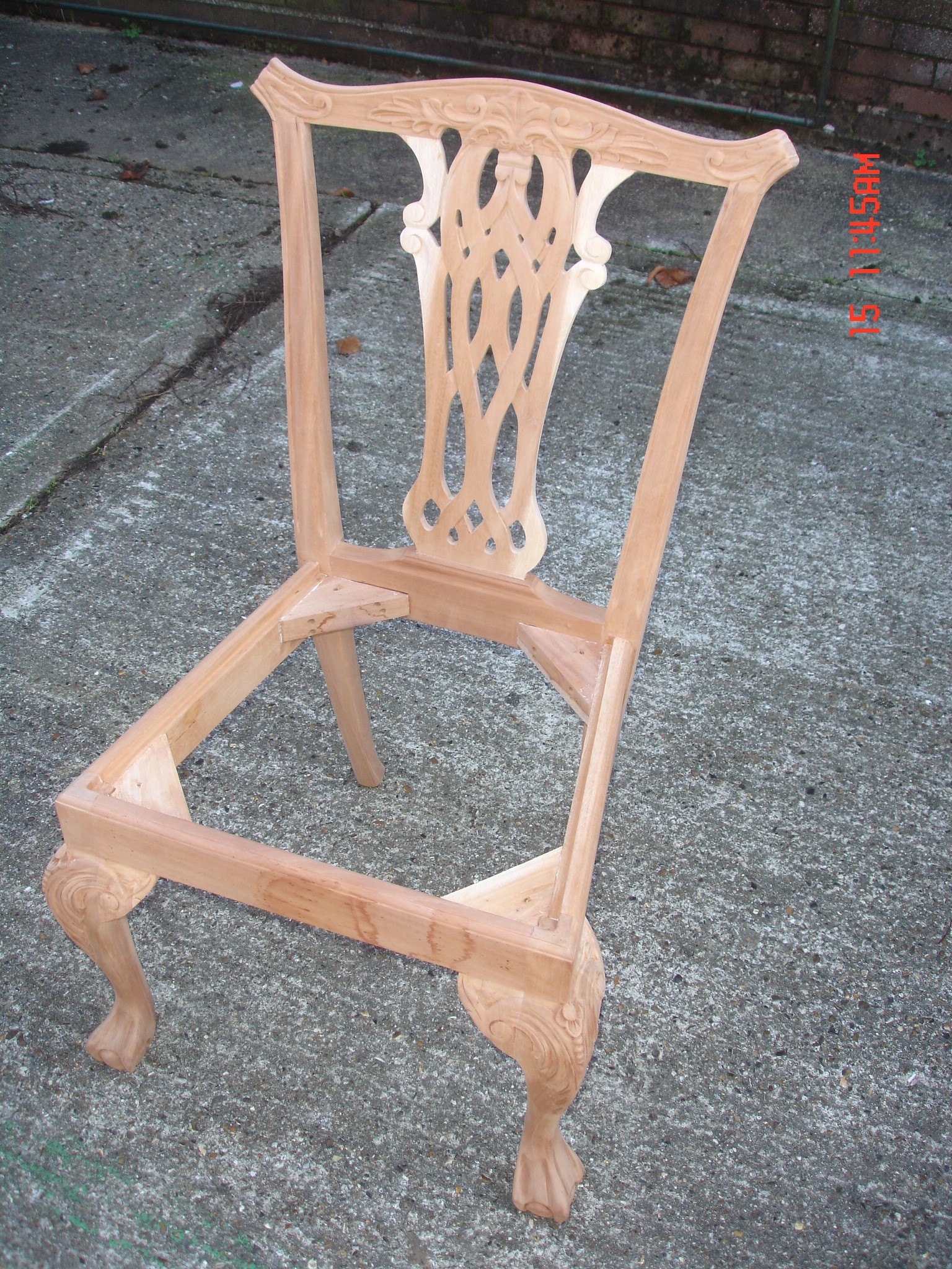 Dining Chair, mahogany finish, from the "Traditional" range, requires finishing/polishing, RRP