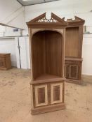 Corner Cabinet, in mahogany finish, from the Grandeur range, requires finishing/polishing.