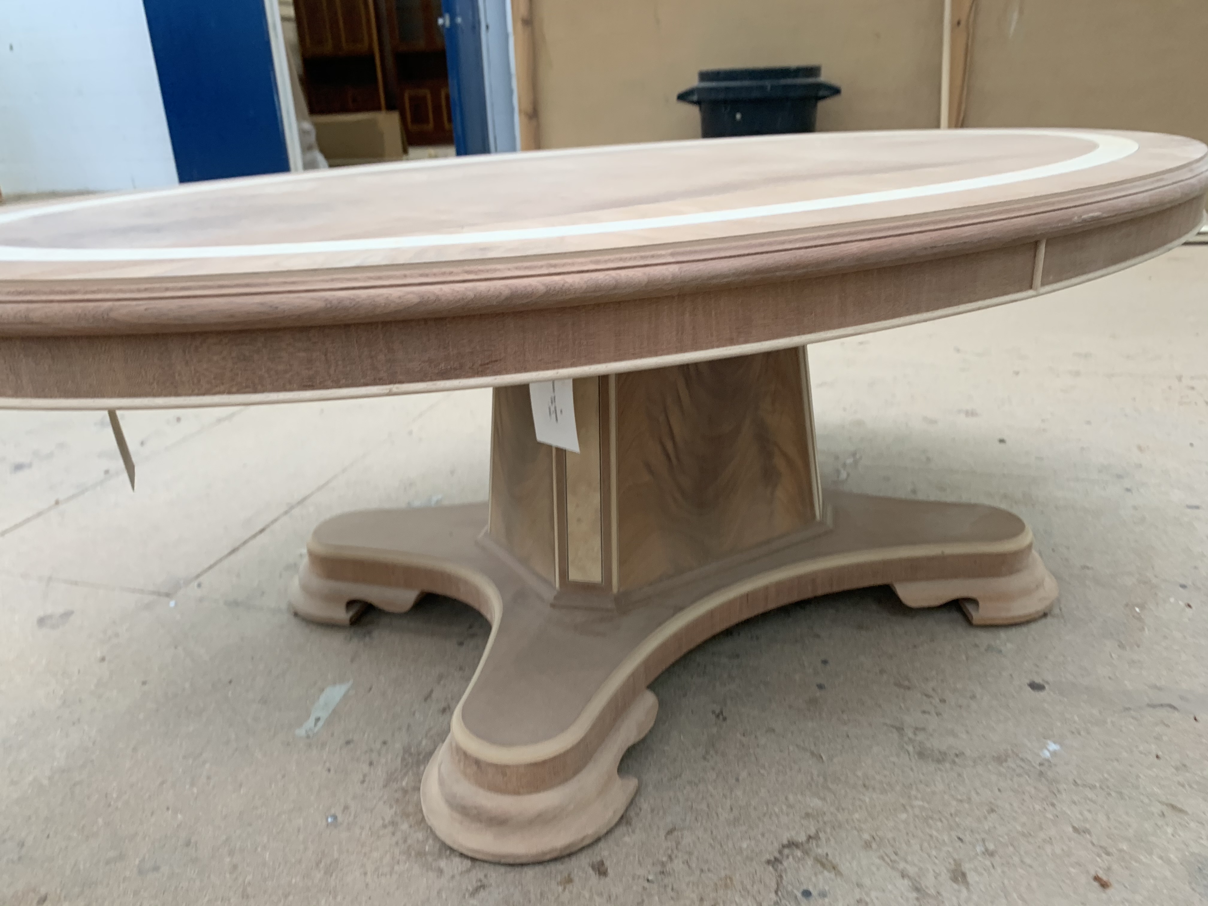 Oval Coffee Table, from the grandeur range finished in Mahogany, requires finishing/polishing. - Image 5 of 5