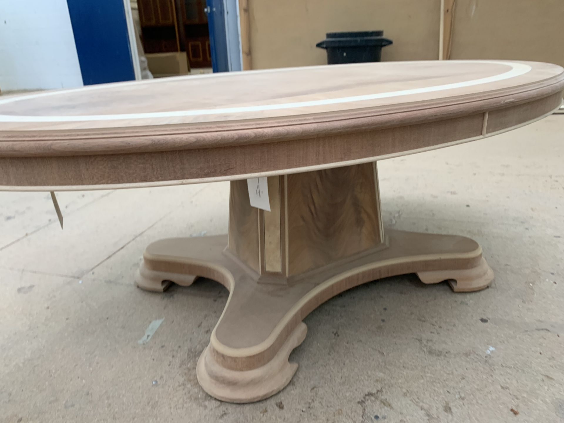 Oval Coffee Table, from the grandeur range finished in Mahogany, requires finishing/polishing. - Image 5 of 5