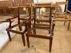 Pair of gilt-trimmed Chairs (require seats/upholstery)