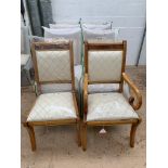 Set of Eight Dining Chairs comprising 2 carvers and six Chairs. Model ref T285C5, RRP £7480