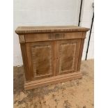 Small two-door Sideboard, in Mahogany finish, from the Corinthian range, requires finishing/