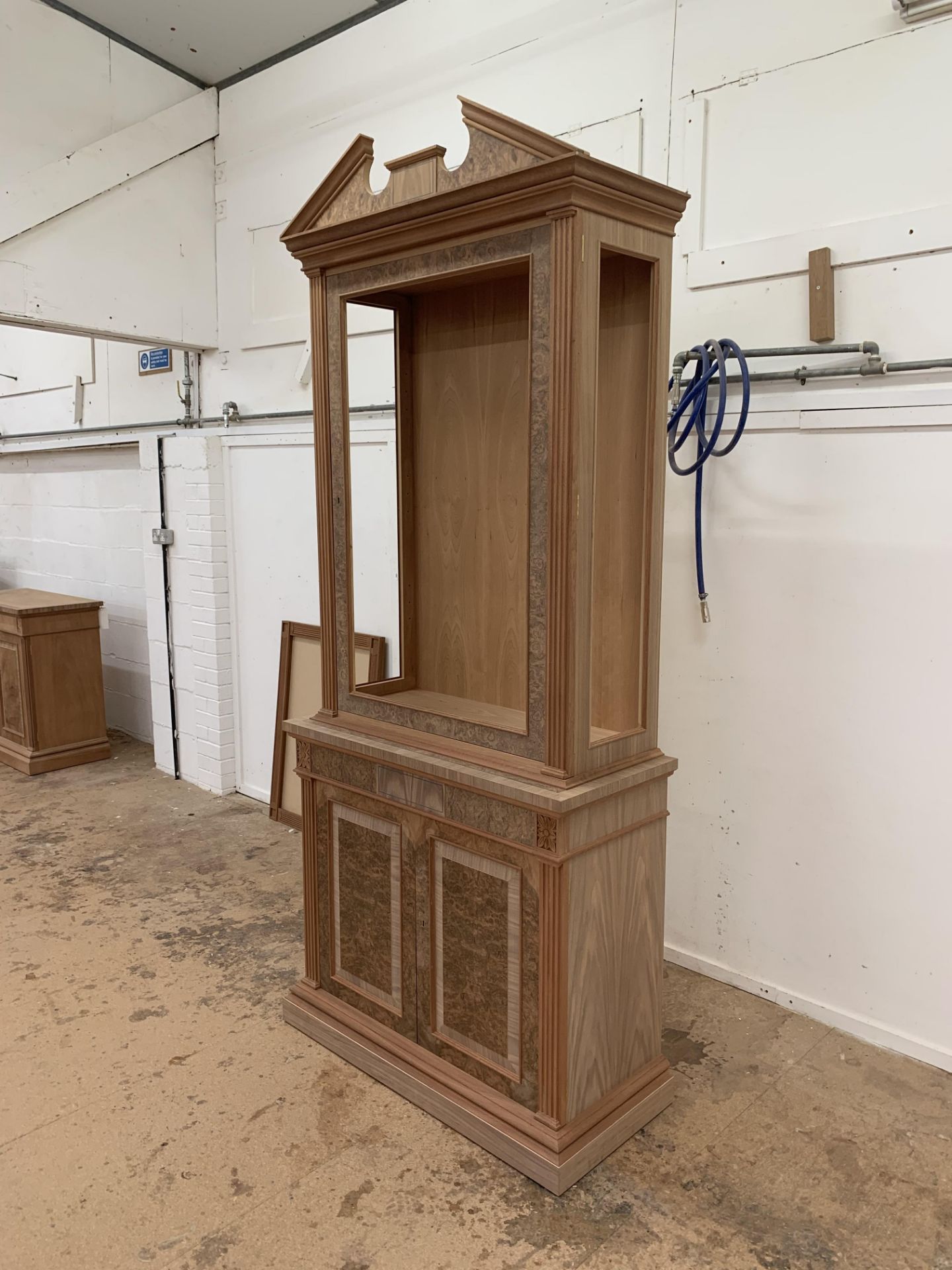 Two-door tall Bookcase, in walnut finish, from the Corinthian range, requires finishing/polishing. - Image 3 of 5