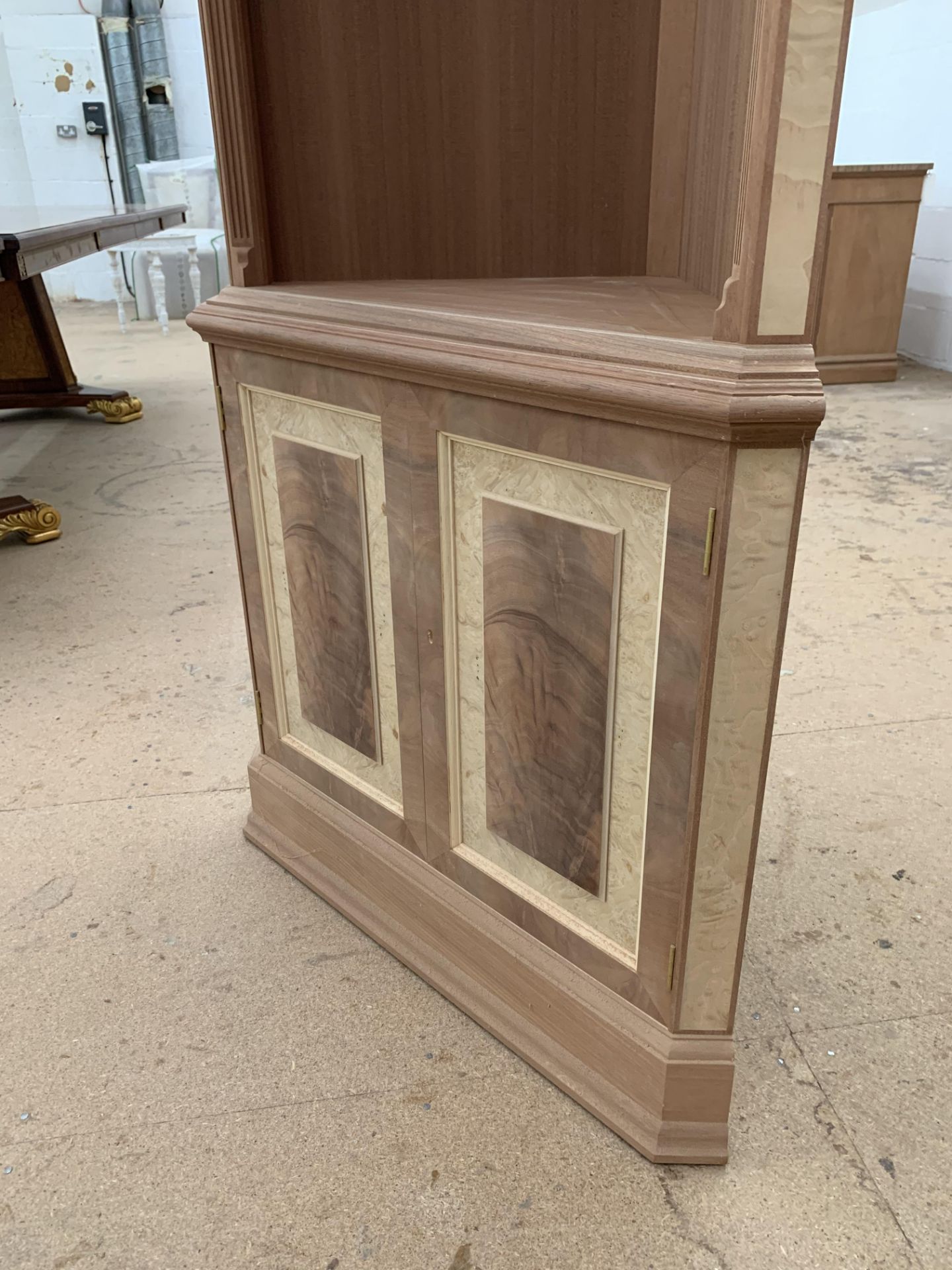 Corner Cabinet, in mahogany finish, from the Grandeur range, requires finishing/polishing. - Image 3 of 4